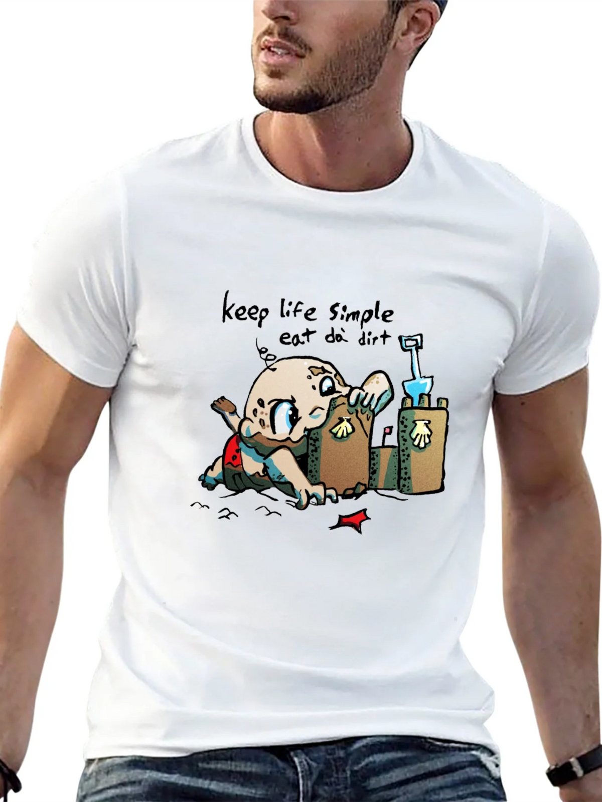 Keep Life Simple - Eat Dirt Black T-Shirt product image 4