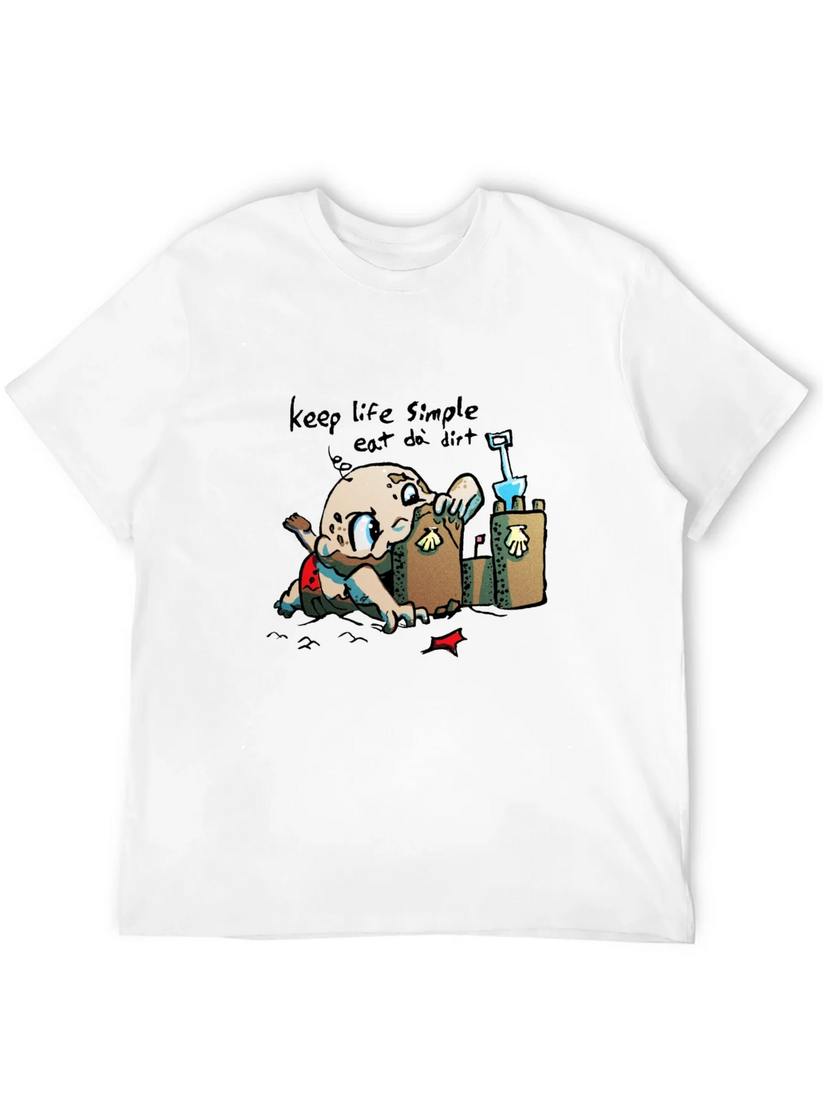 Keep Life Simple - Eat Dirt Black T-Shirt product image 3