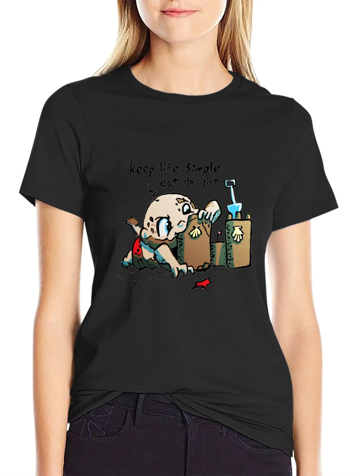 Keep Life Simple - Eat Dirt Black T-Shirt product image 5