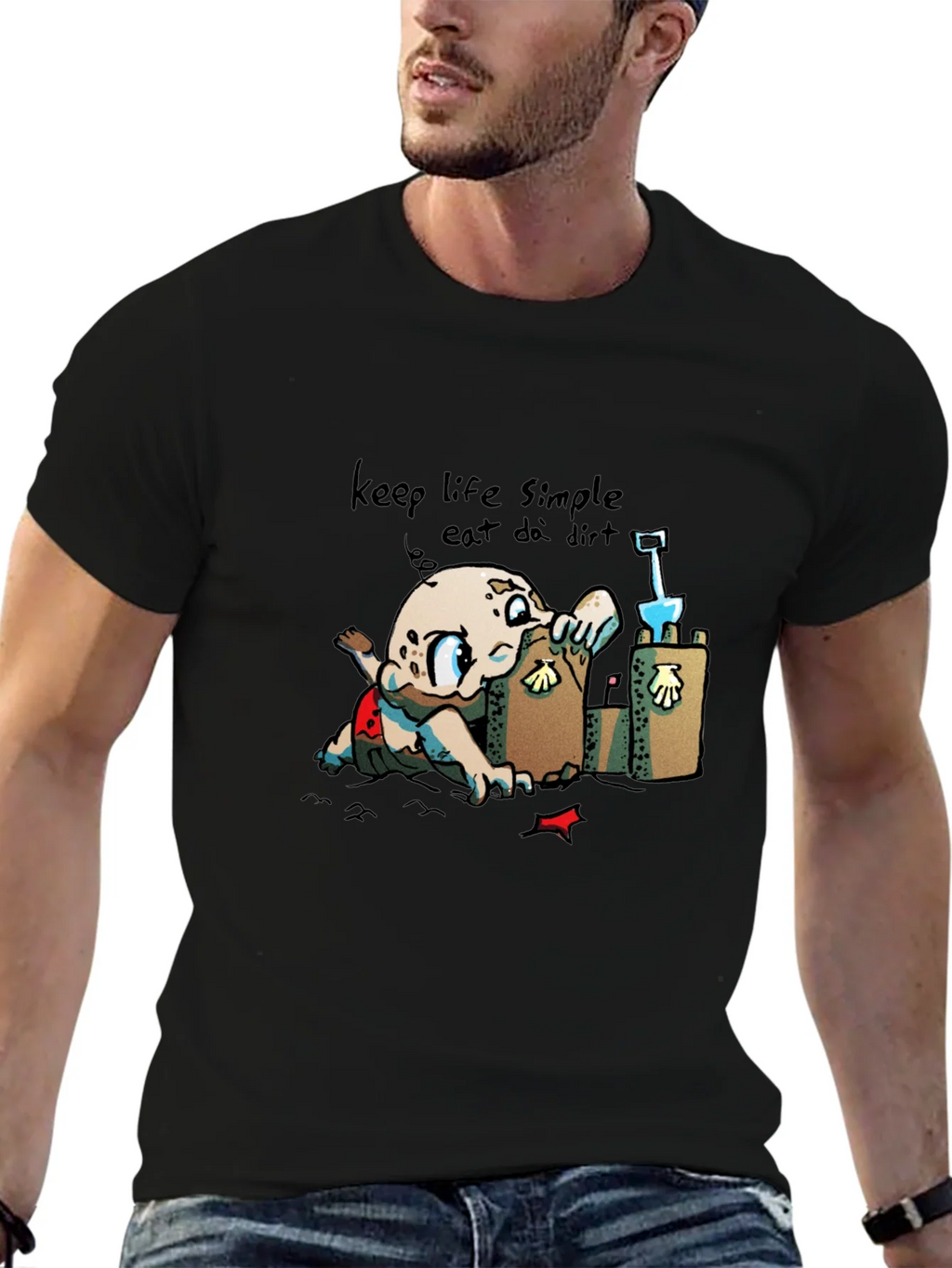 Keep Life Simple - Eat Dirt Black T-Shirt product image 8