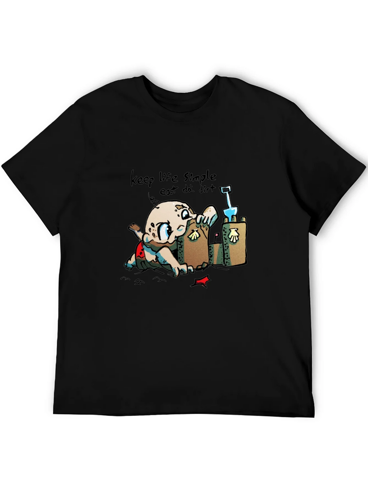 Keep Life Simple - Eat Dirt Black T-Shirt product image 7