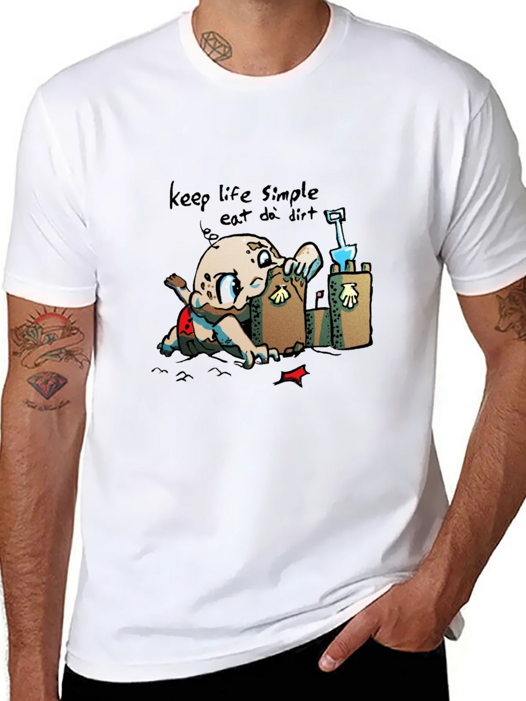 Keep Life Simple - Eat Dirt Black T-Shirt product image 9