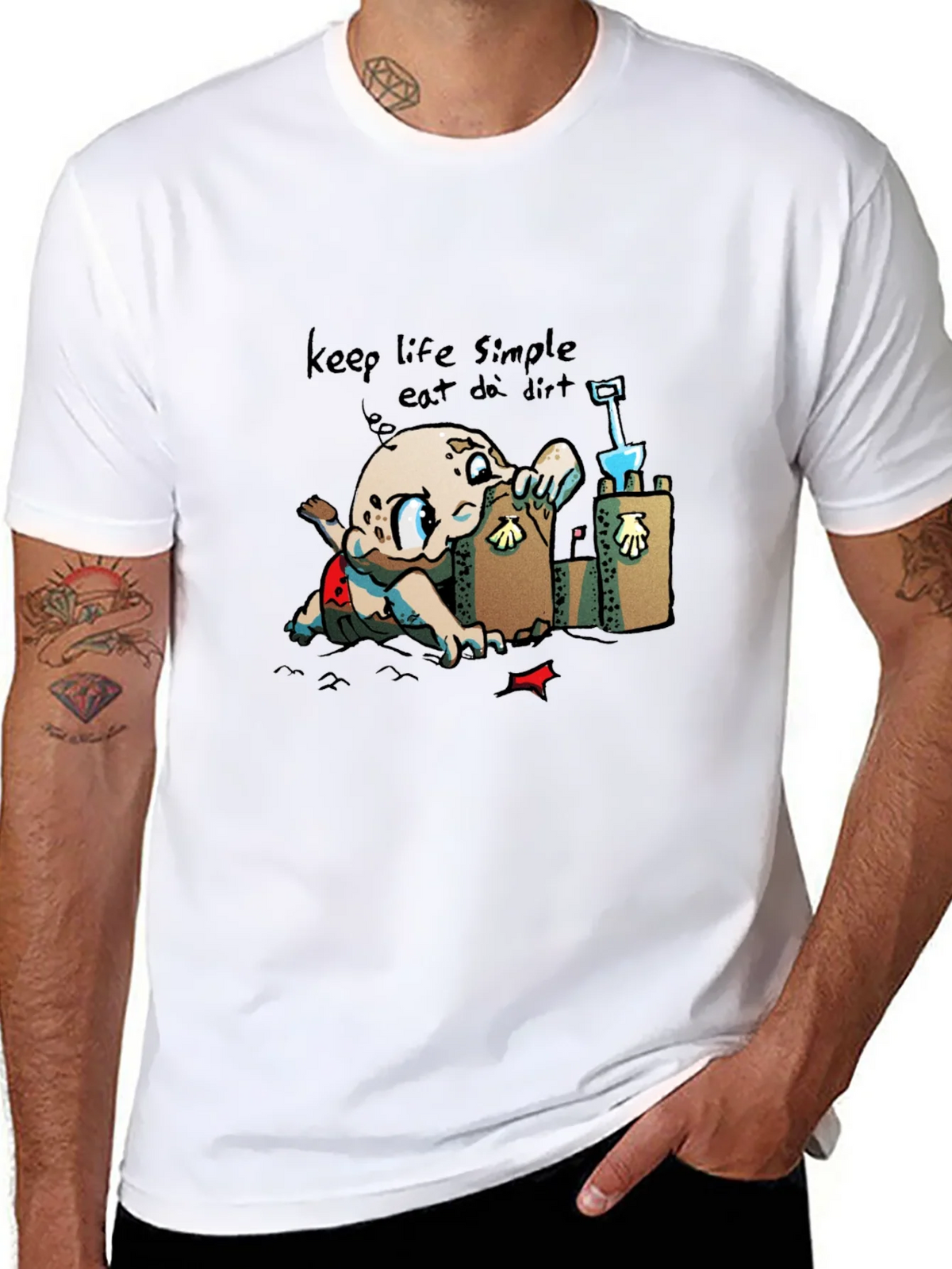 Keep Life Simple - Eat Dirt Black T-Shirt product image 9