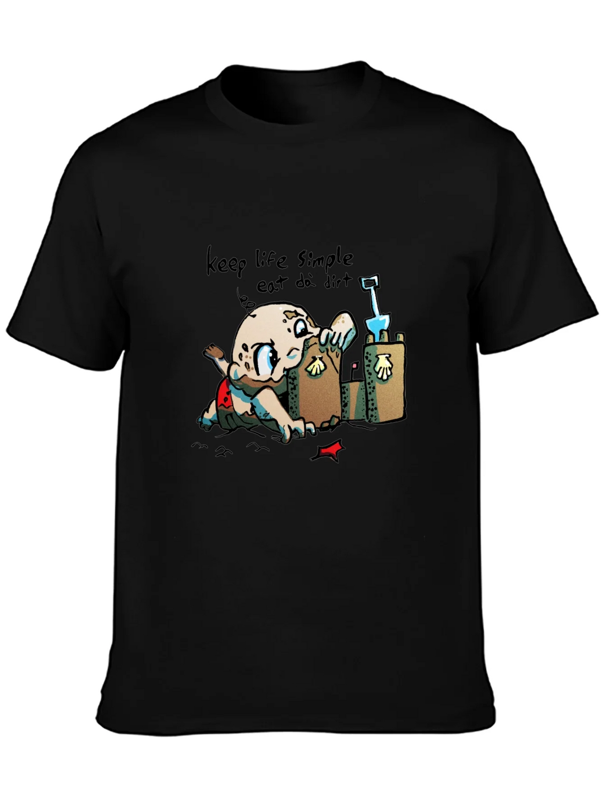 Keep Life Simple - Eat Dirt Black T-Shirt product image 6