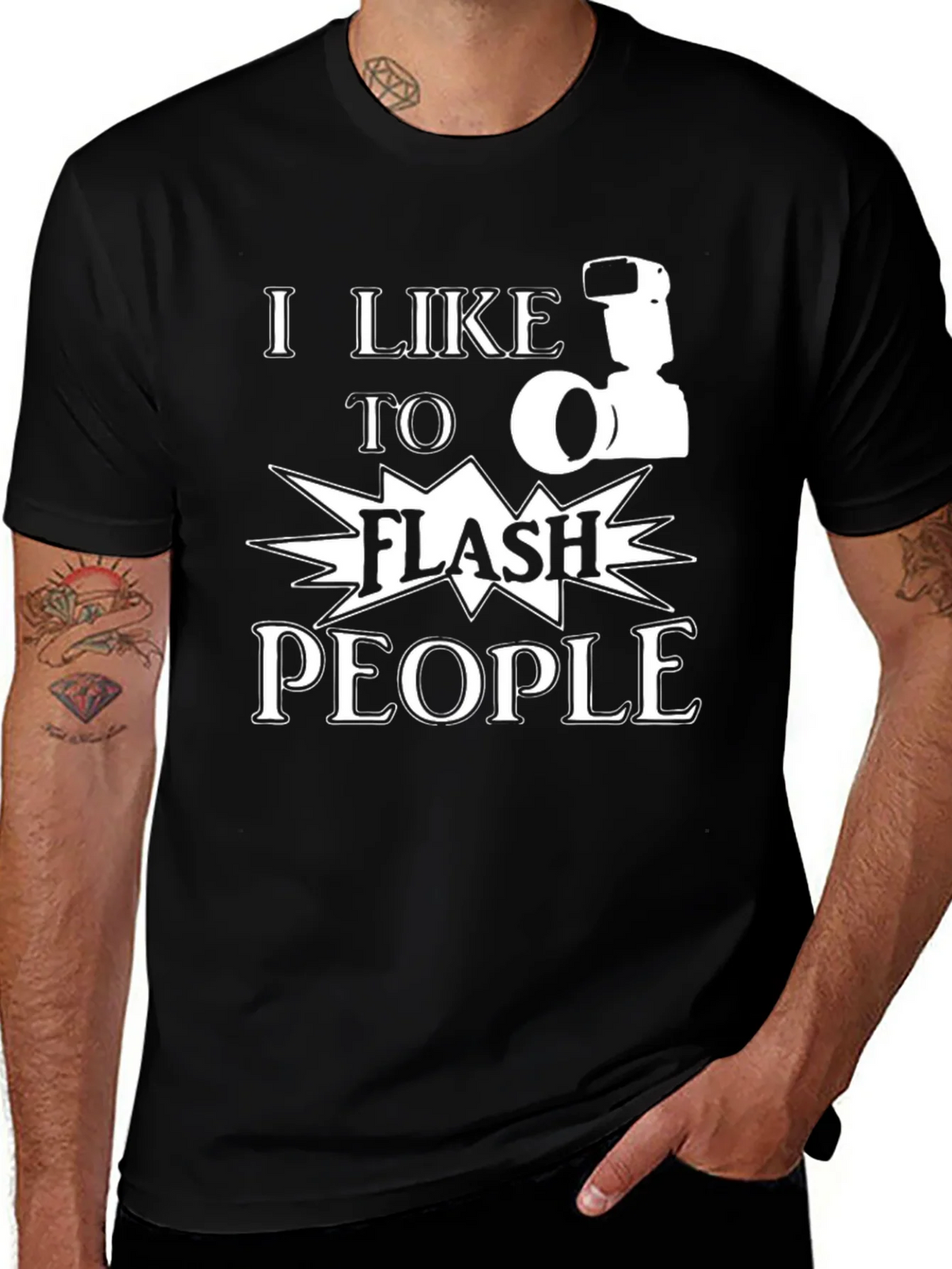 I Like to Flash People T-Shirt - Funny Photographer Tee product image 1