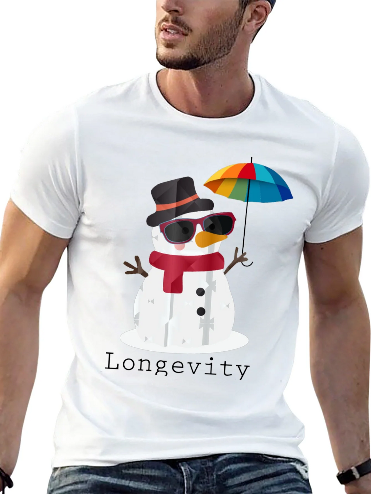 Whimsical Snowman Graphic Tee product image 4