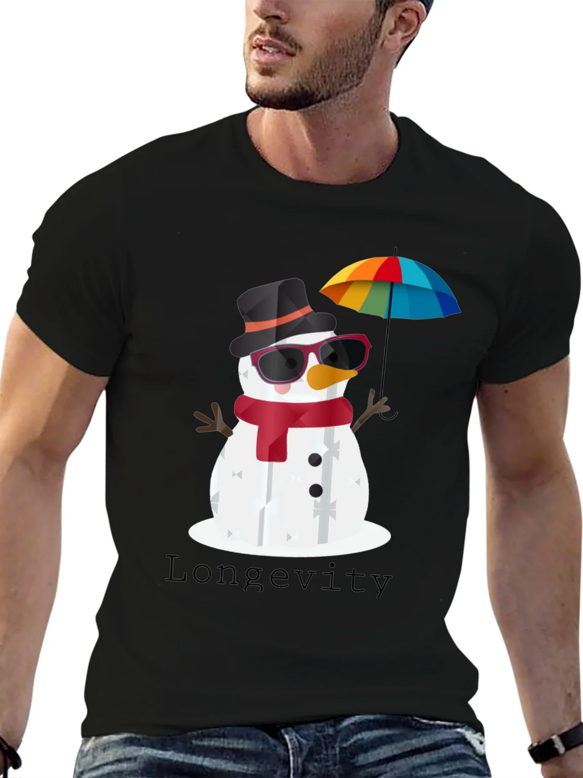 Whimsical Snowman Graphic Tee product image 9