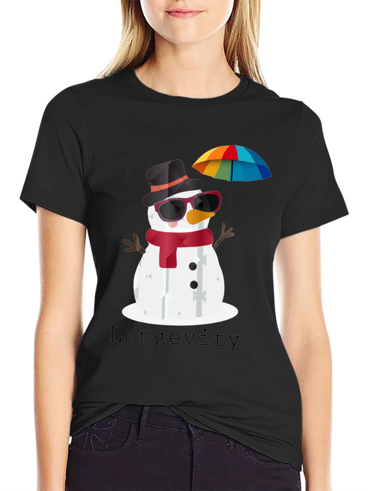 Whimsical Snowman Graphic Tee product image 5