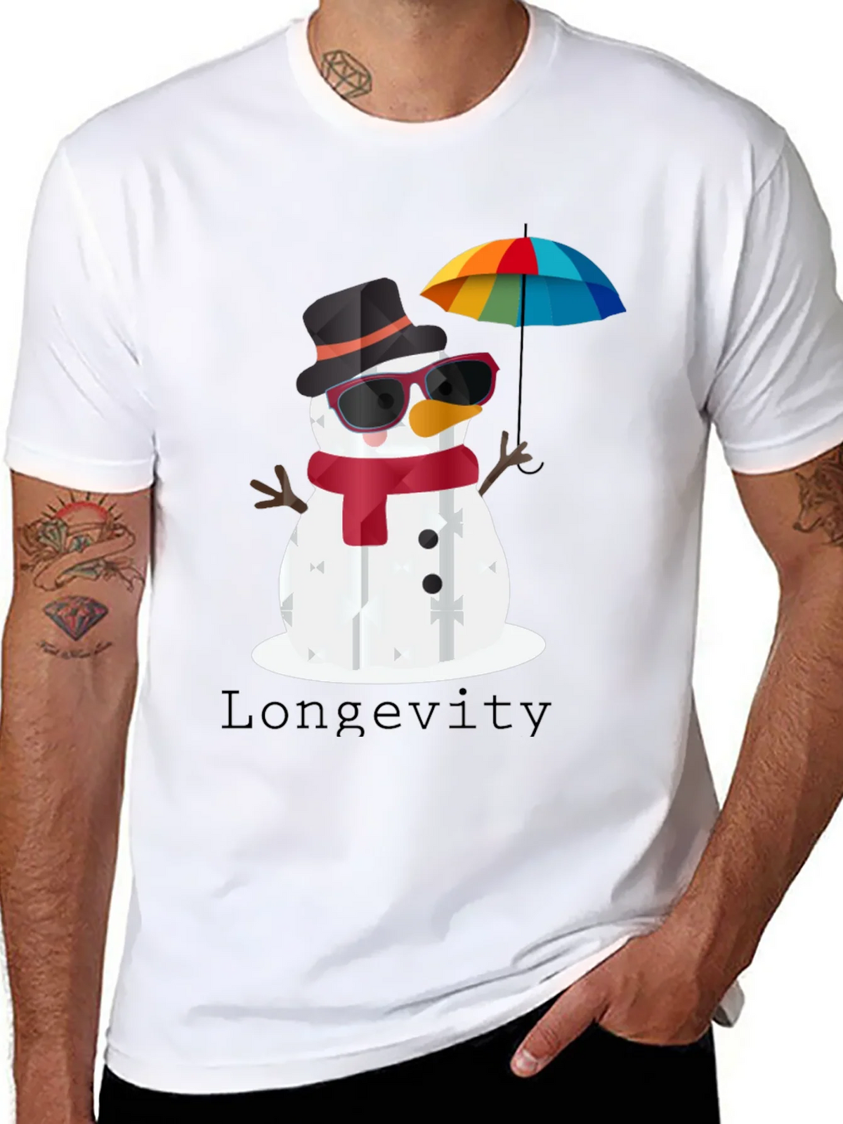 Whimsical Snowman Graphic Tee product image 10