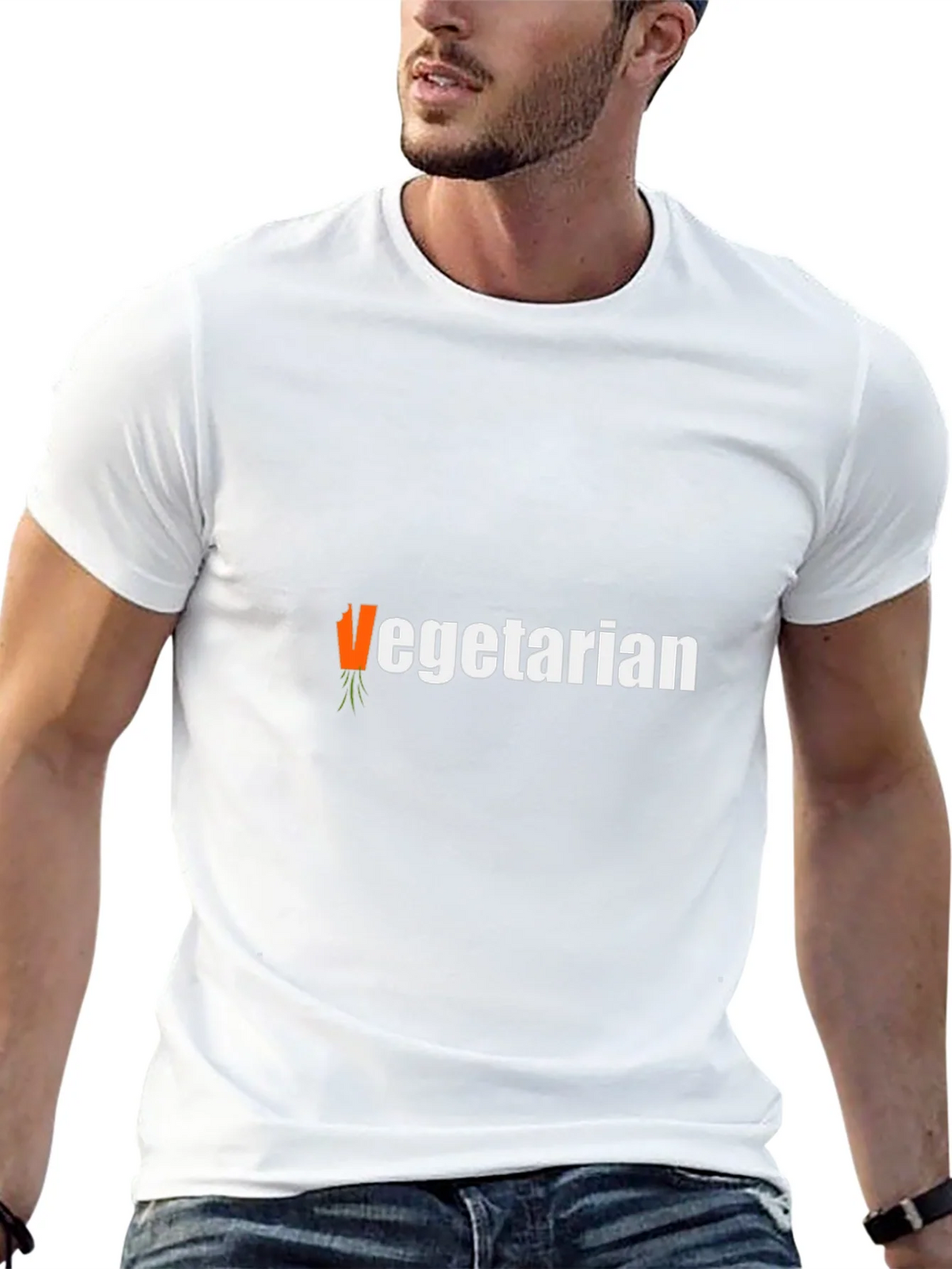Vegetarian T-Shirt - Carrot Graphic Tee product image 4