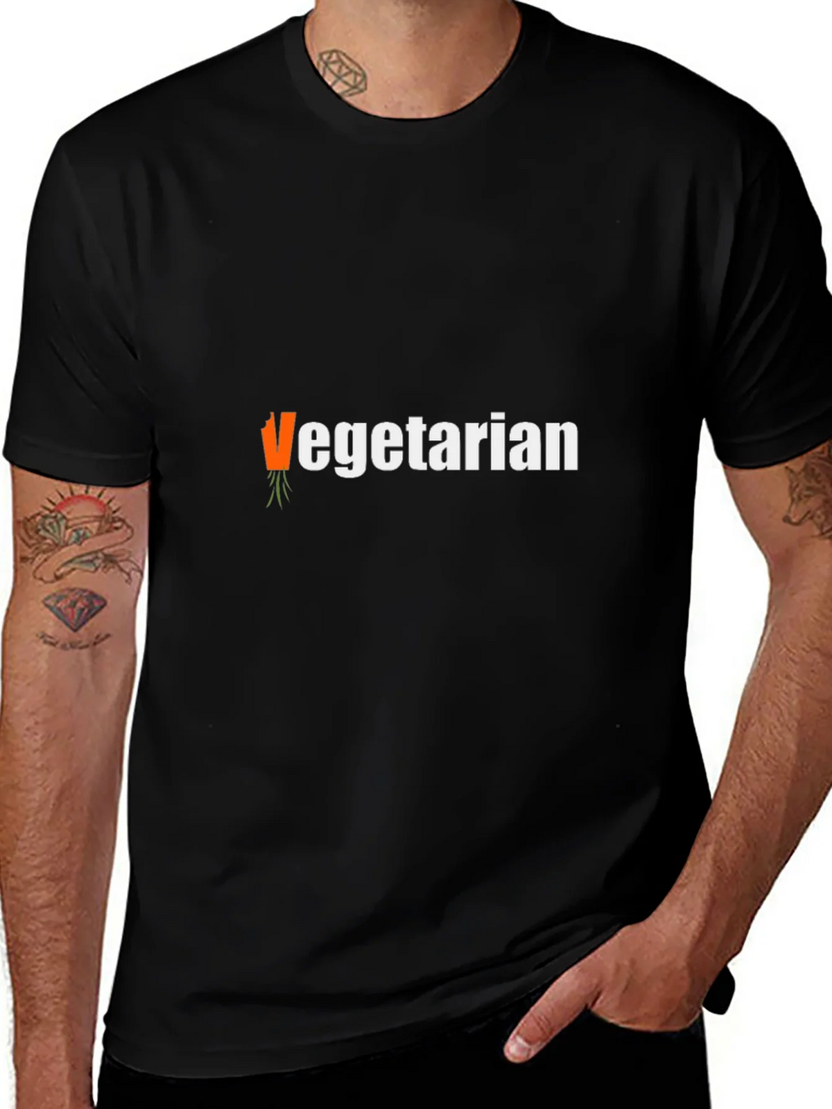 Vegetarian T-Shirt - Carrot Graphic Tee product image 1