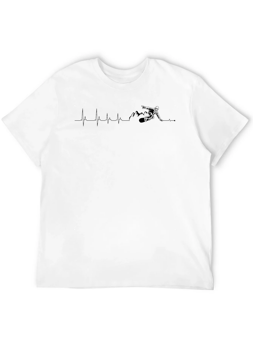 Black Ski Heartbeat T-Shirt product image 3