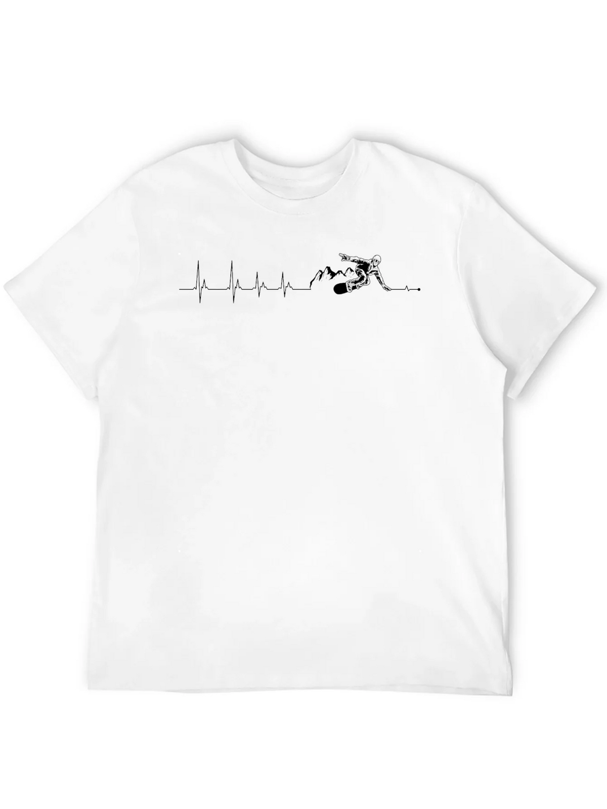 Black Ski Heartbeat T-Shirt product image 3