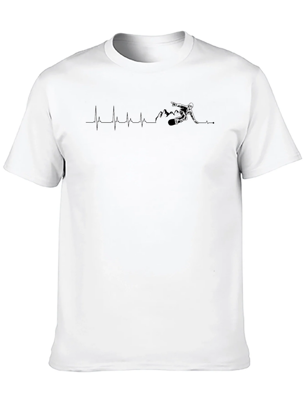 Black Ski Heartbeat T-Shirt product image 12