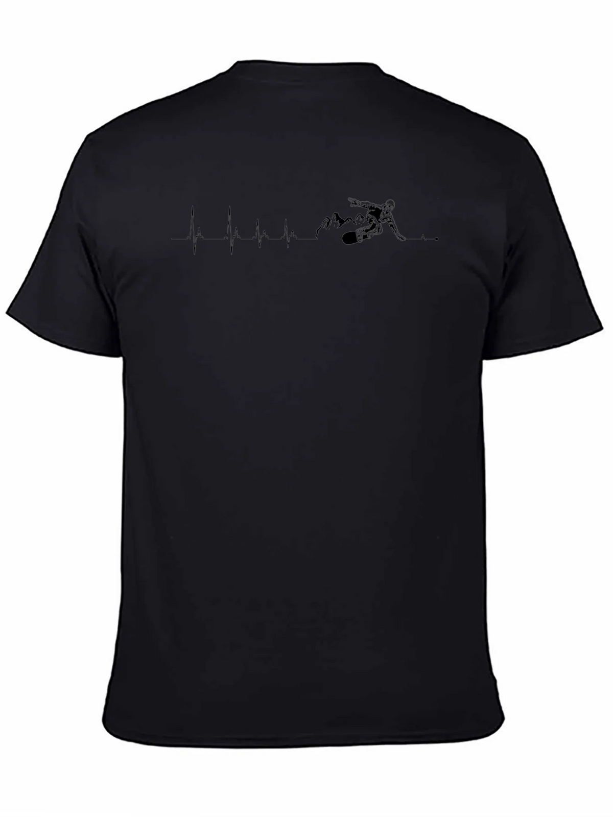 Black Ski Heartbeat T-Shirt product image 7