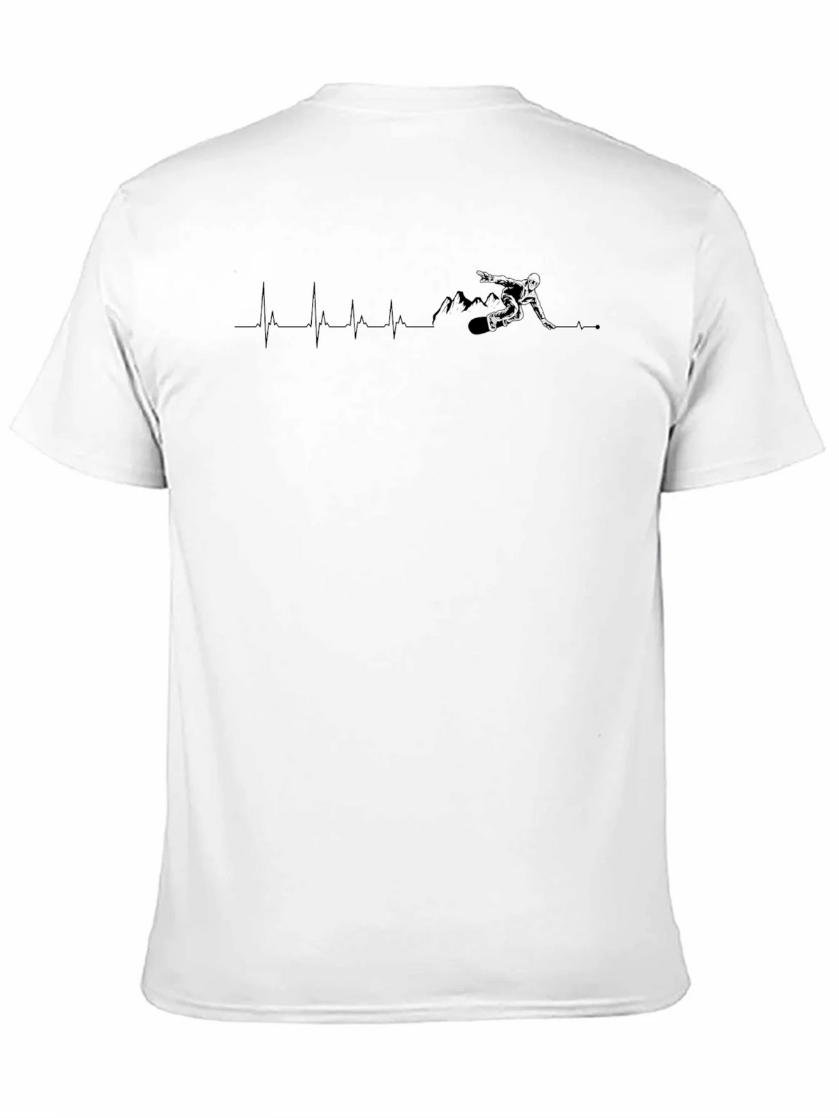 Black Ski Heartbeat T-Shirt product image 2