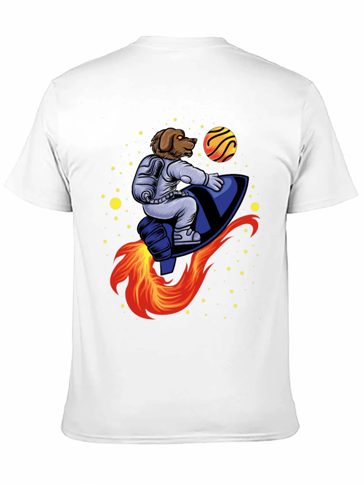 Dog Astronaut Rocket T-Shirt - Black product image 2