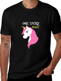 One Lucky Mama Unicorn Graphic Tee - Soft Cotton Blend product image 1