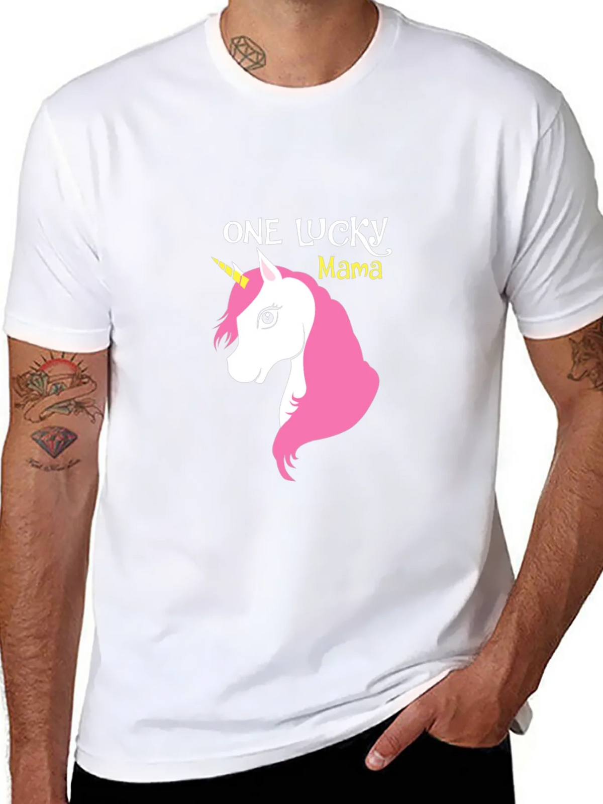 One Lucky Mama Unicorn Graphic Tee - Soft Cotton Blend product image 10