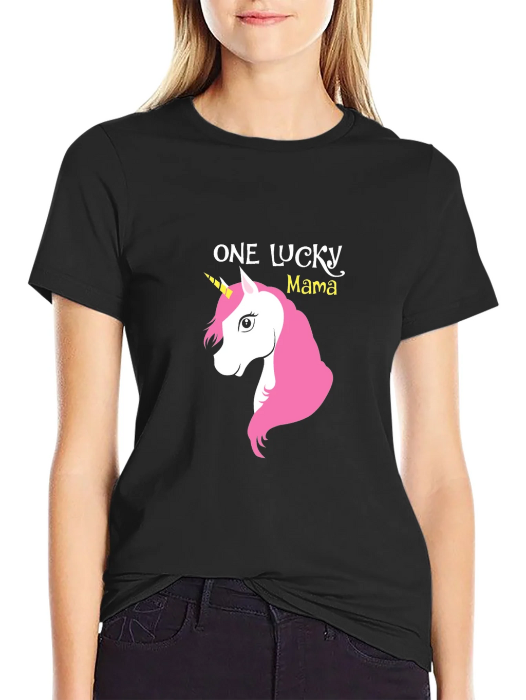 One Lucky Mama Unicorn Graphic Tee - Soft Cotton Blend product image 5