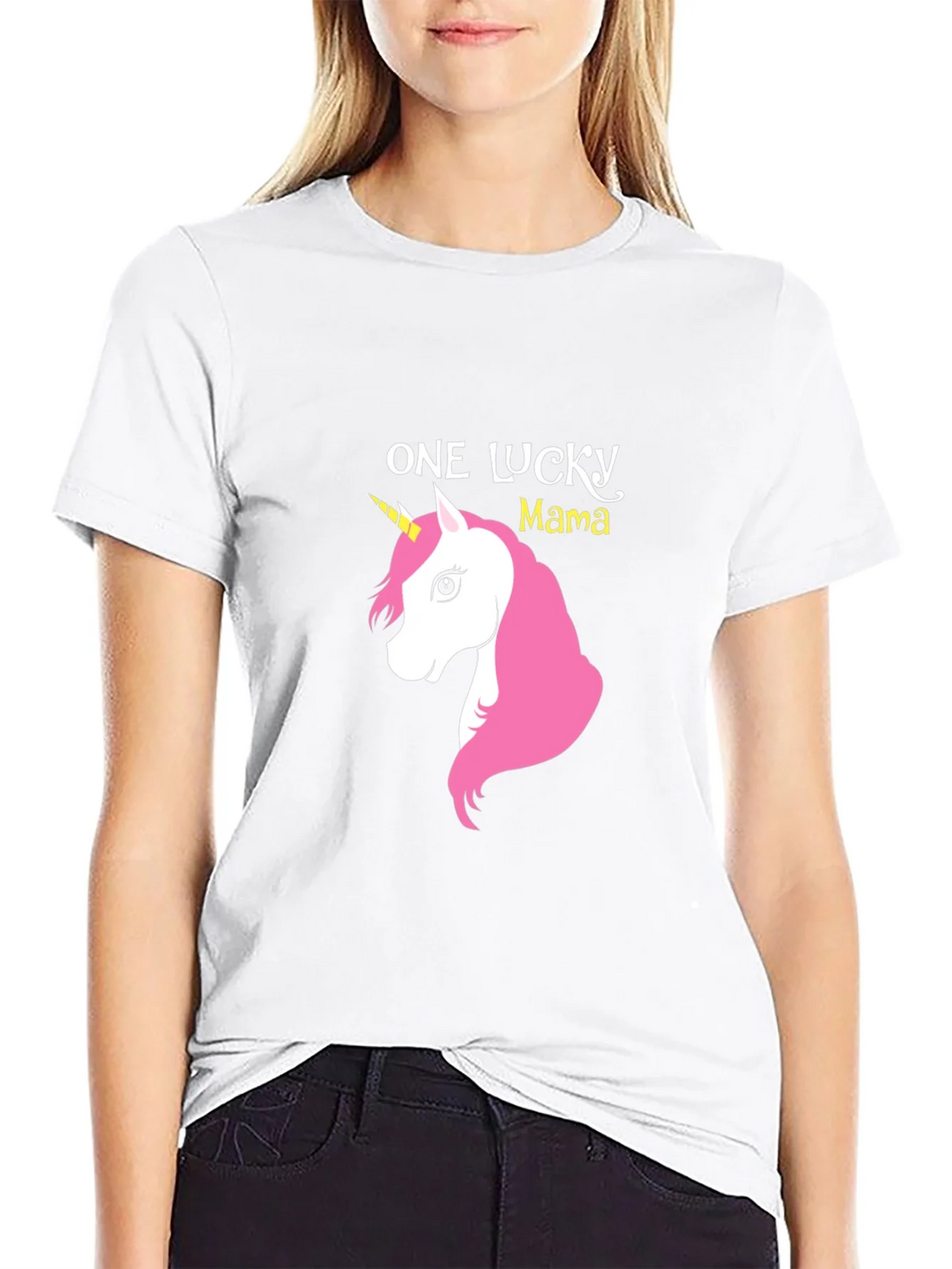 One Lucky Mama Unicorn Graphic Tee - Soft Cotton Blend product image 11