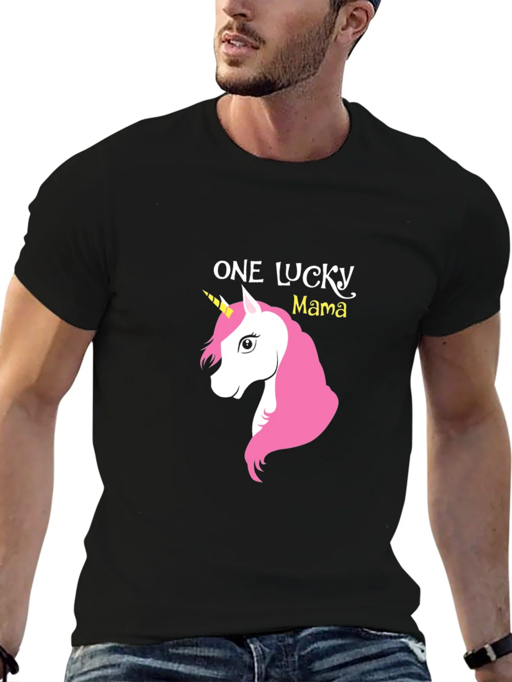 One Lucky Mama Unicorn Graphic Tee - Soft Cotton Blend product image 9