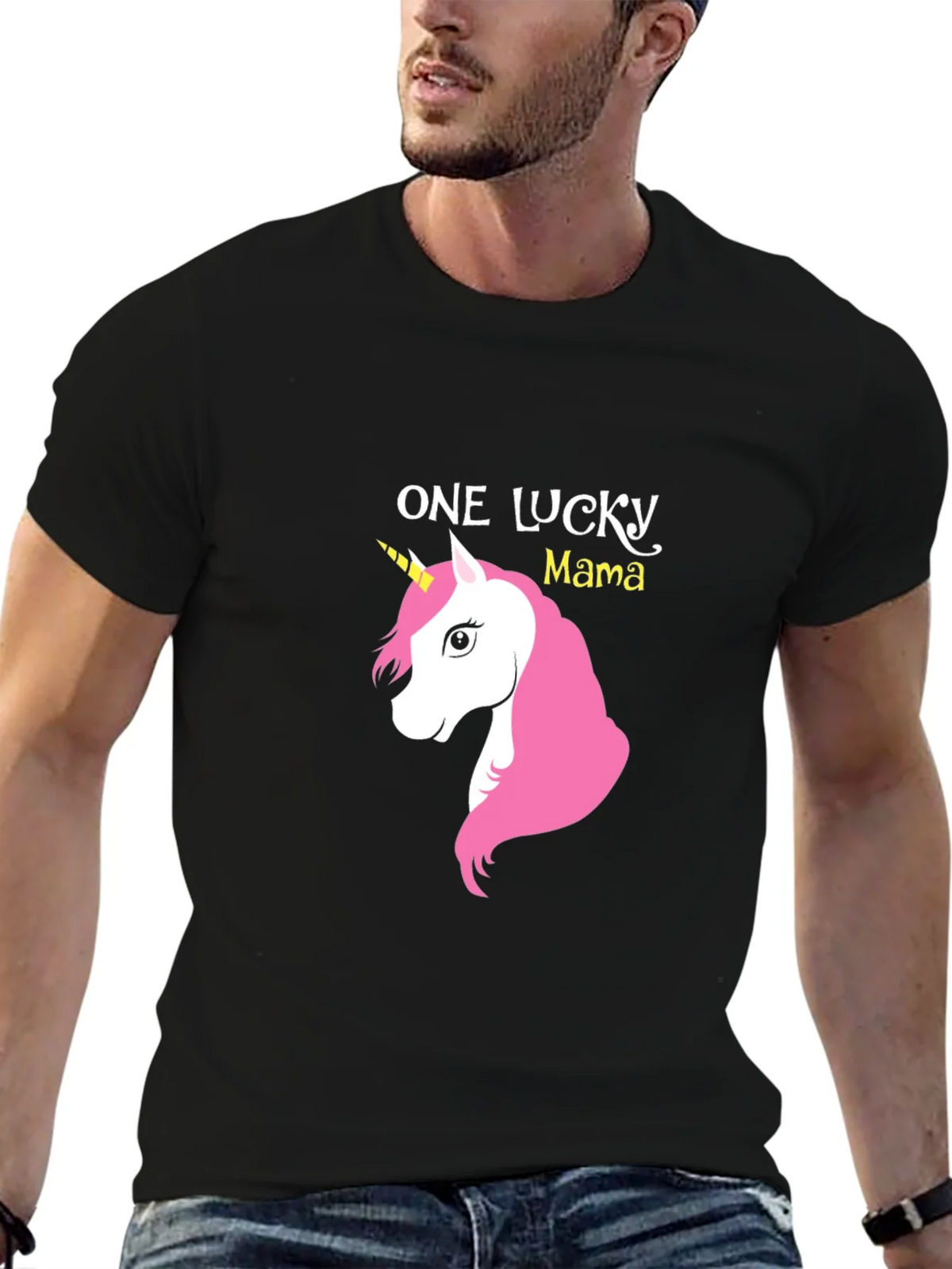 One Lucky Mama Unicorn Graphic Tee - Soft Cotton Blend product image 9