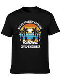 Retired Civil Engineer T-Shirt Palm Tree Design product image 1