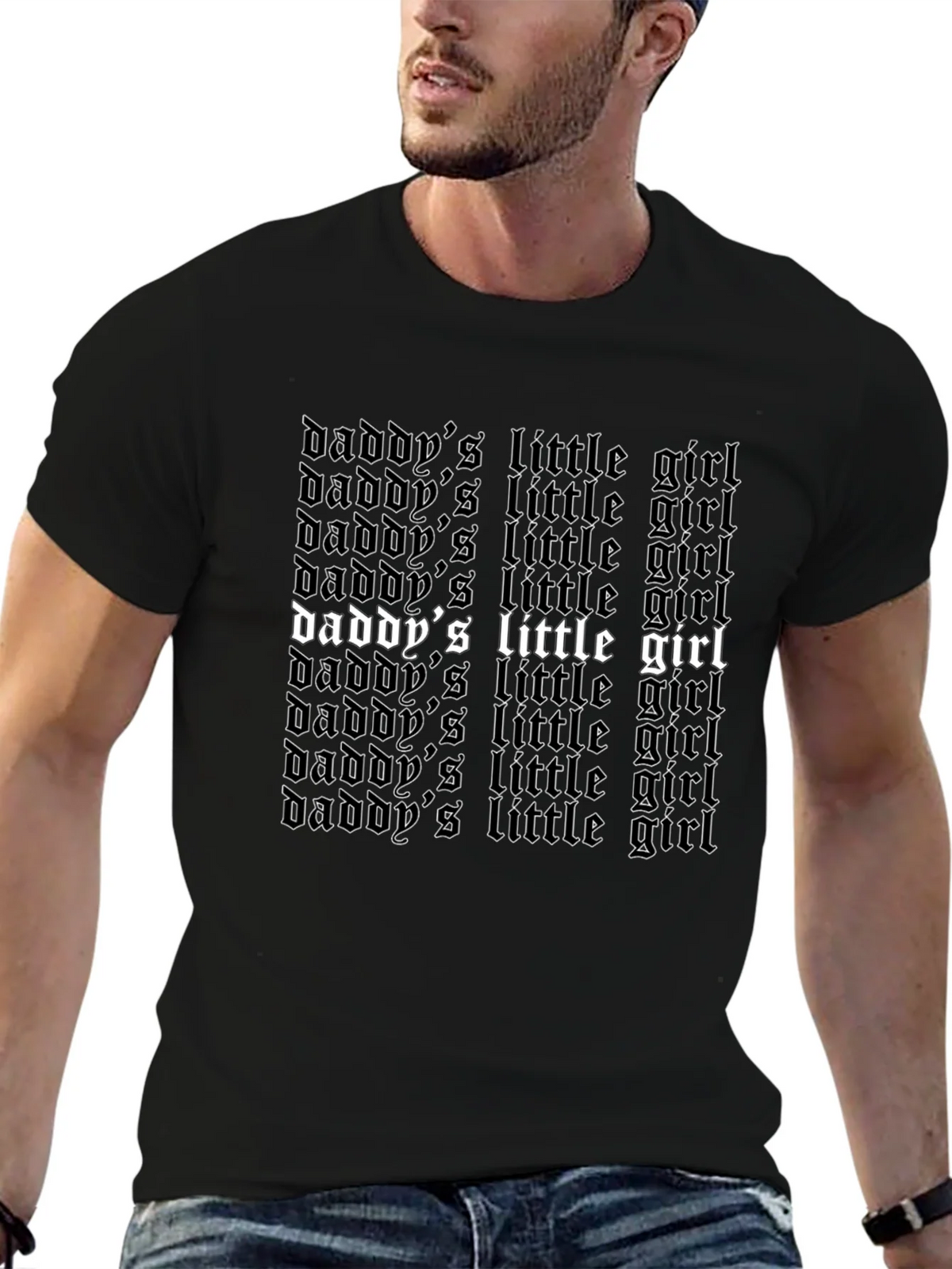 Daddys Little Girl Graphic Tee - Black Cotton T-Shirt product image 9