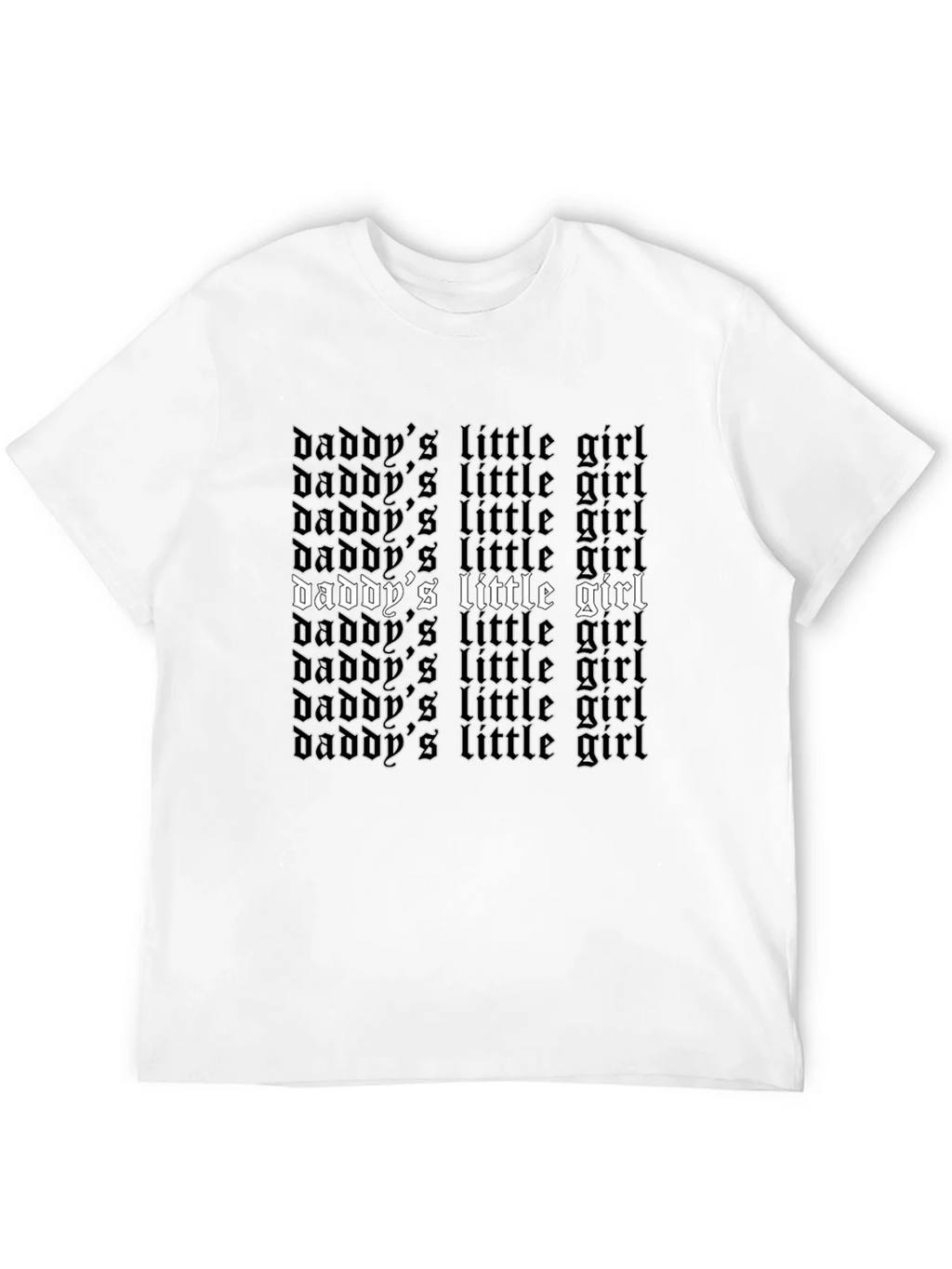 Daddys Little Girl Graphic Tee - Black Cotton T-Shirt product image 3