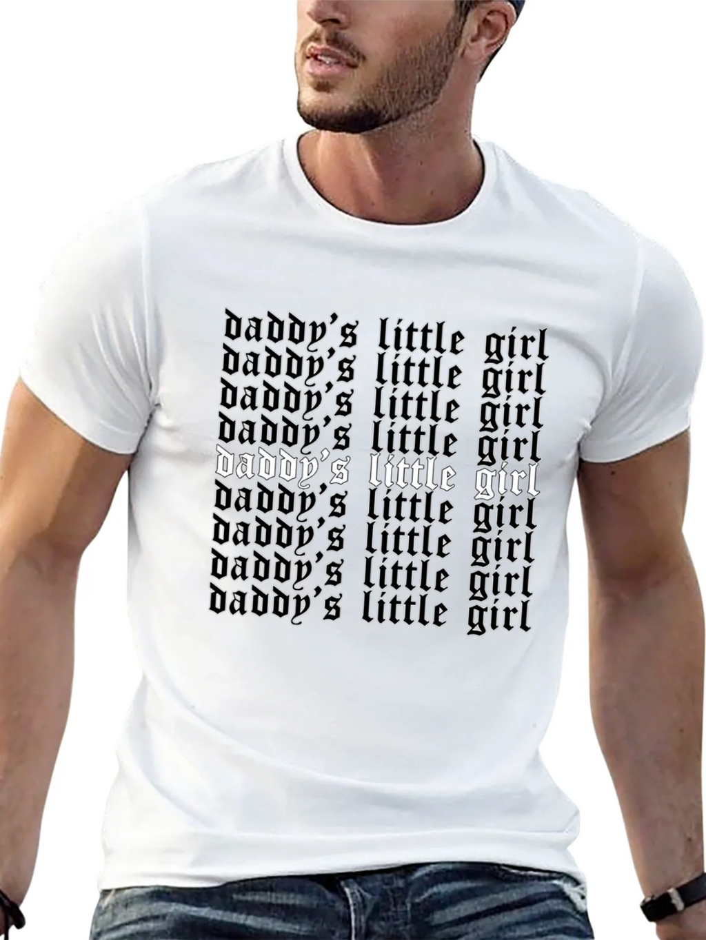 Daddys Little Girl Graphic Tee - Black Cotton T-Shirt product image 4