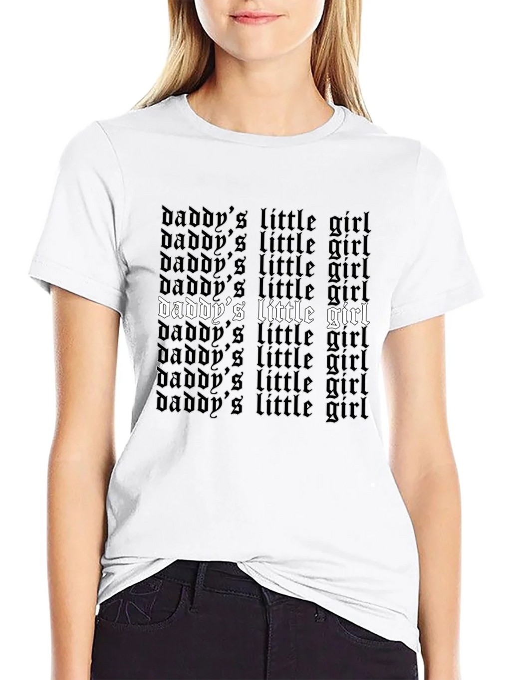 Daddys Little Girl Graphic Tee - Black Cotton T-Shirt product image 11