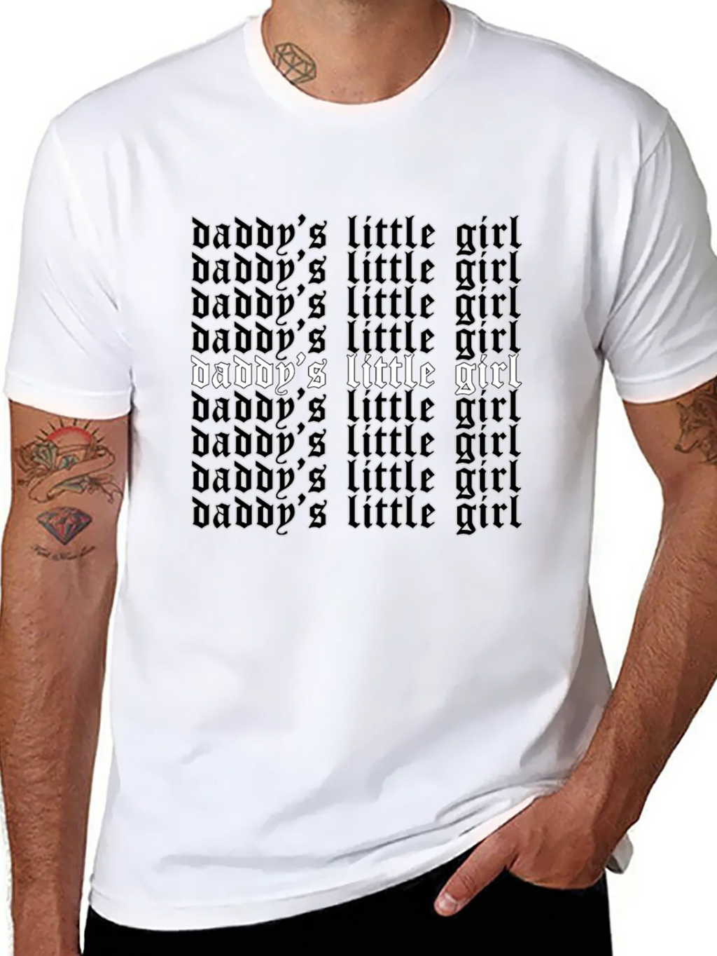 Daddys Little Girl Graphic Tee - Black Cotton T-Shirt product image 10
