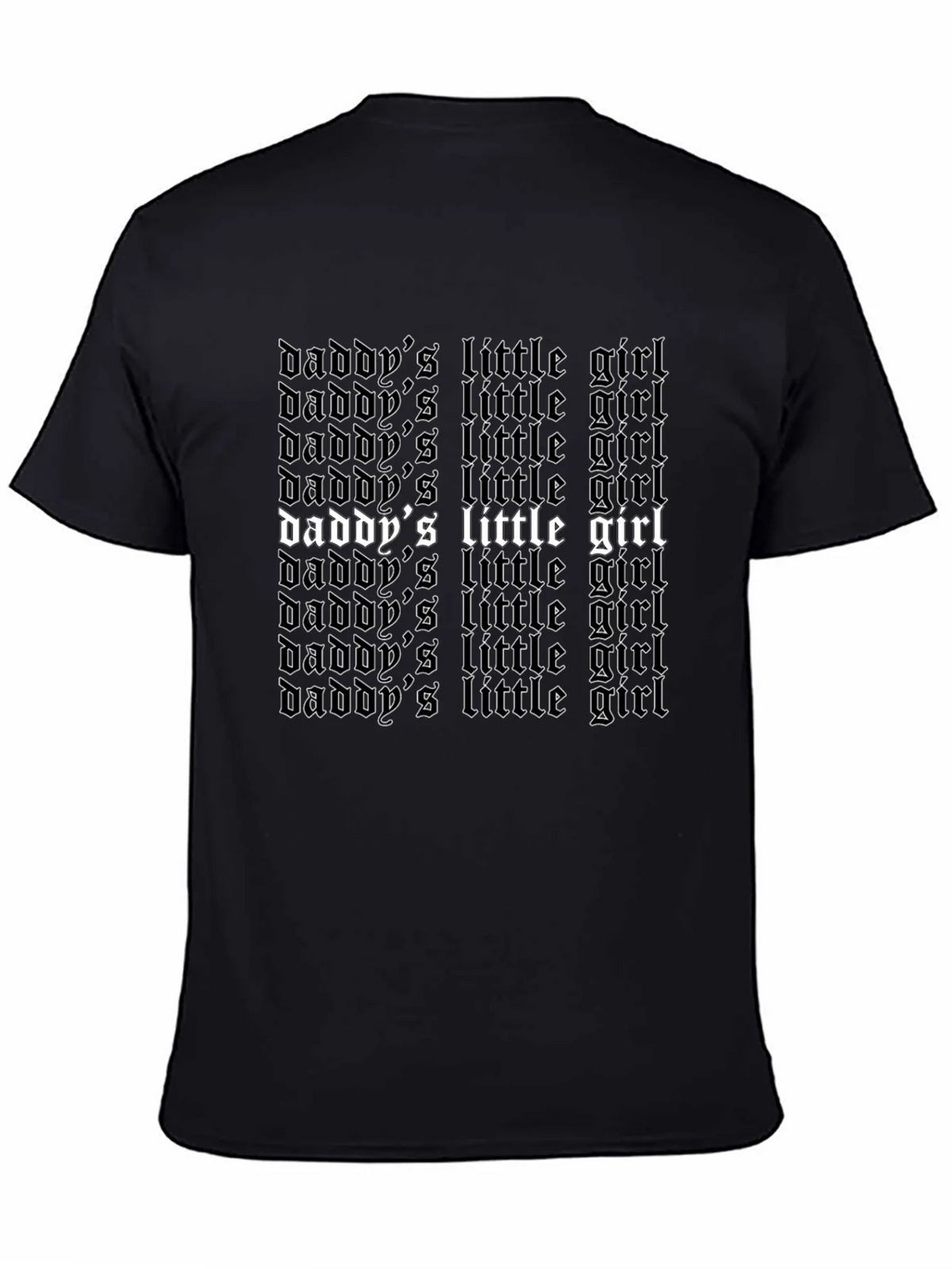 Daddys Little Girl Graphic Tee - Black Cotton T-Shirt product image 7