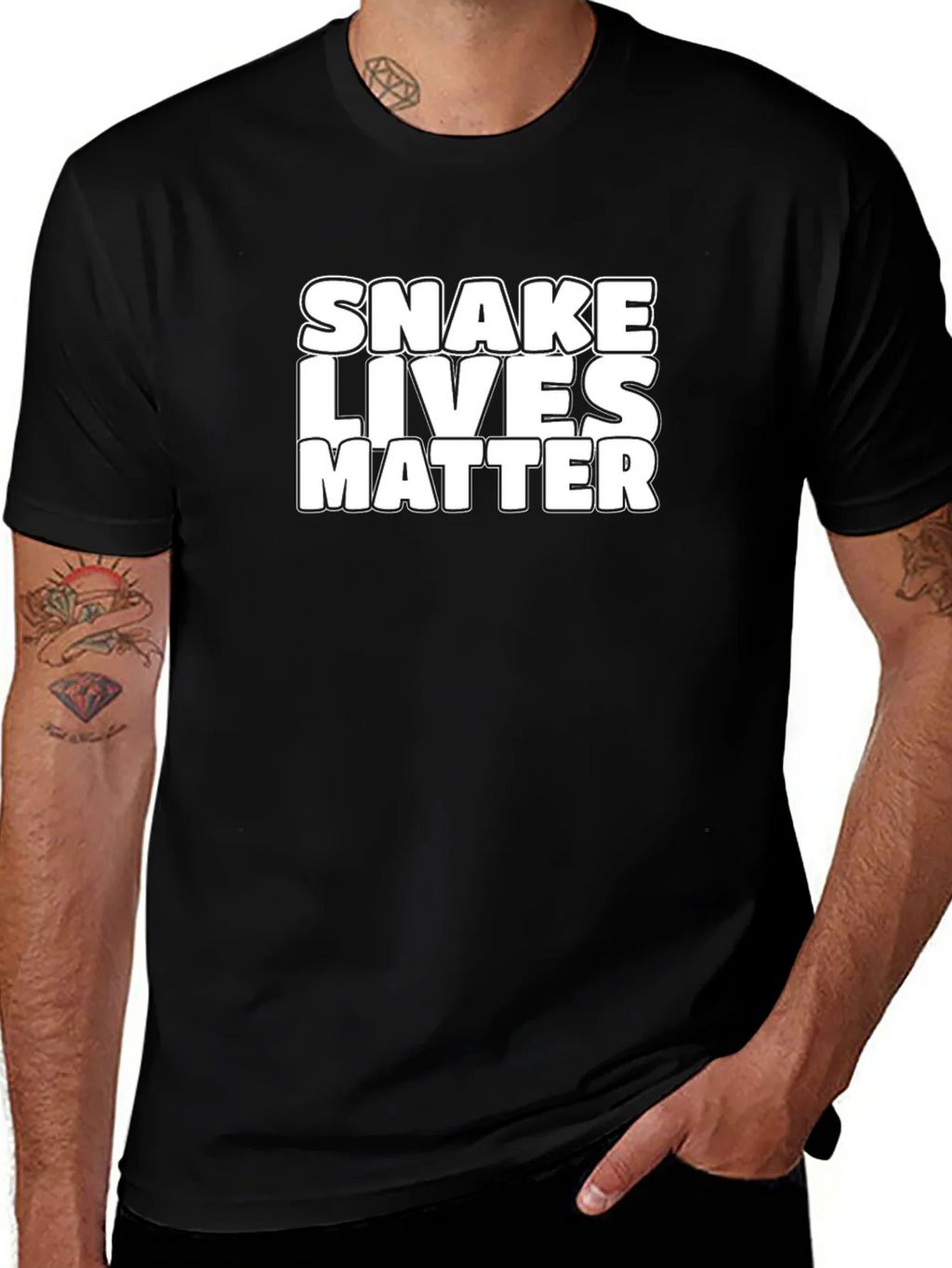 Snake Lives Matter Black Graphic Tee product image 1