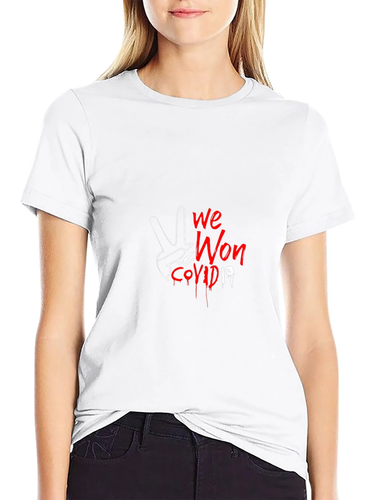 We Won COVID-19 Graphic Tee - Black product image 10