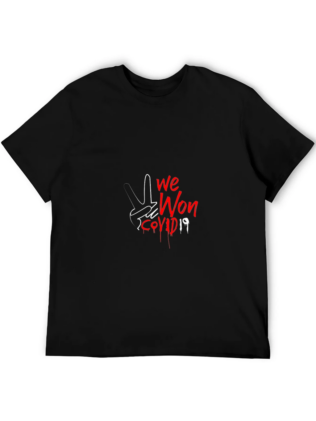We Won COVID-19 Graphic Tee - Black product image 7
