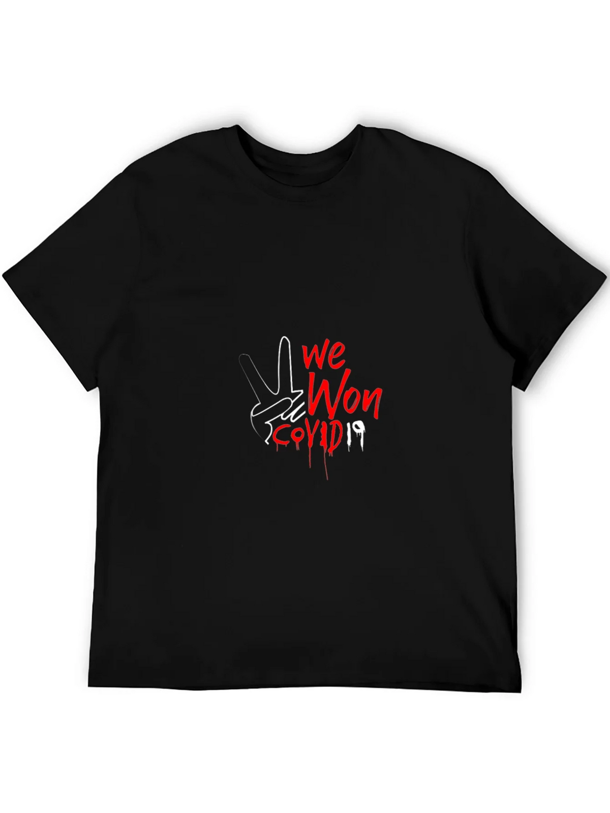 We Won COVID-19 Graphic Tee - Black product image 7