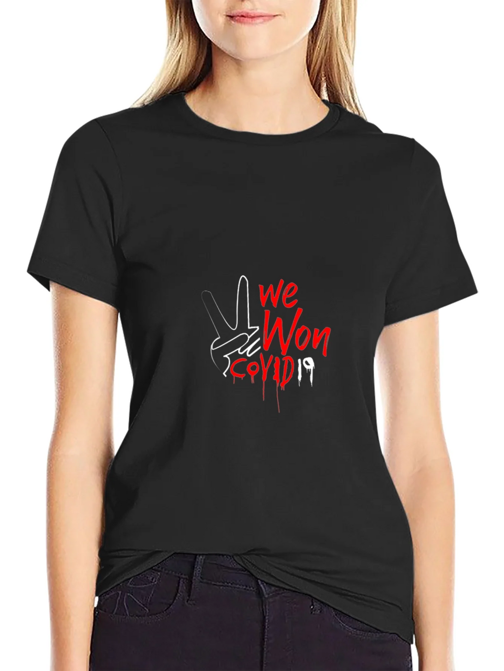We Won COVID-19 Graphic Tee - Black product image 4