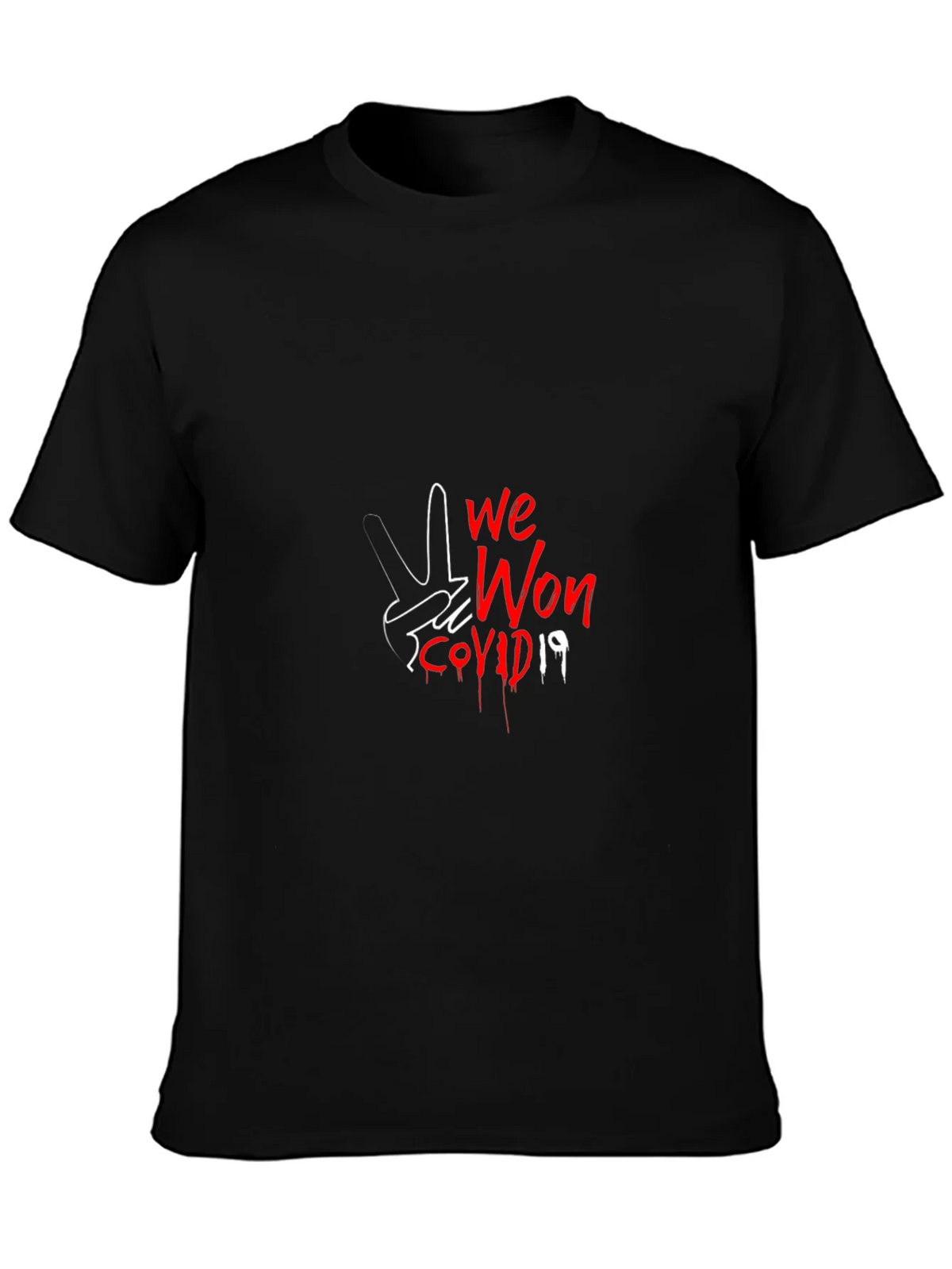 We Won COVID-19 Graphic Tee - Black product image 5