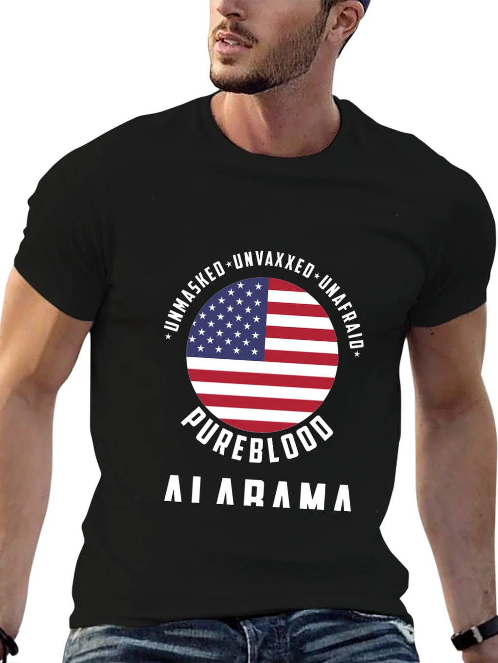 Unmasked Unvaxxed Unafraid Pureblood Alabama T-Shirt product image 9
