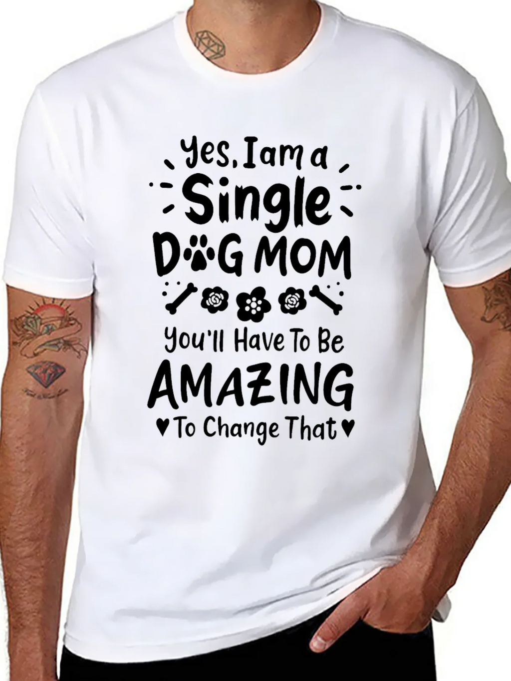 Single Dog Mom T-Shirt - Amazing product image 10