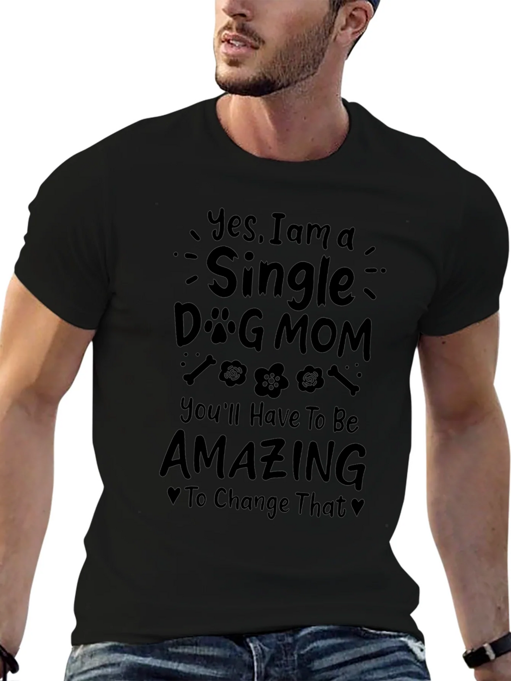 Single Dog Mom T-Shirt - Amazing product image 9