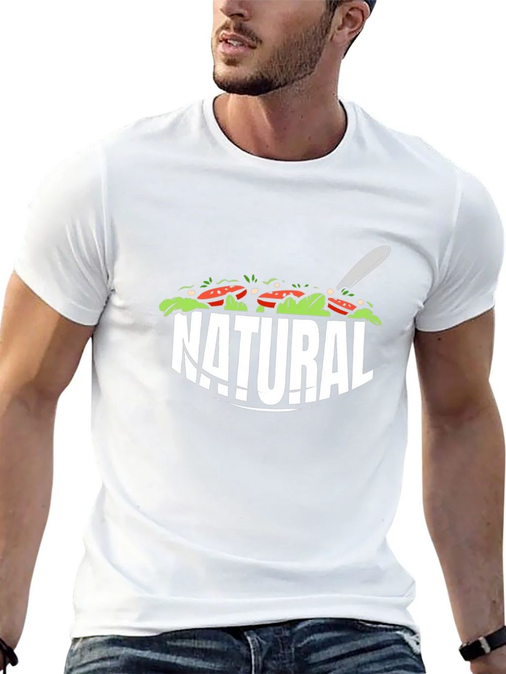 Natural Salad T-Shirt - Fresh & Fun Design product image 3