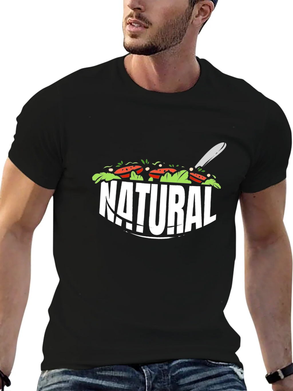 Natural Salad T-Shirt - Fresh & Fun Design product image 8
