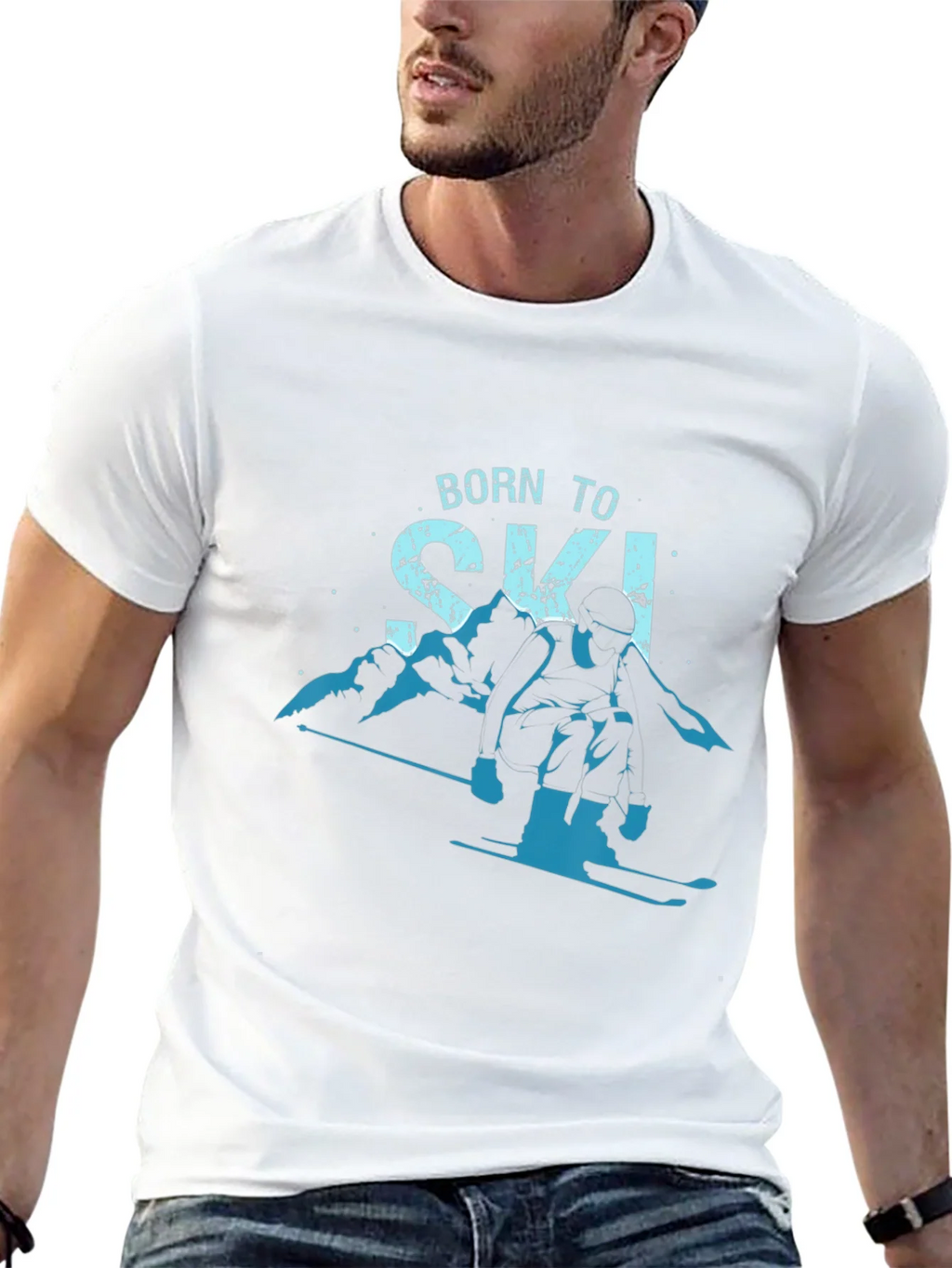 Born To Ski T-Shirt Mountain Graphic Tee product image 4