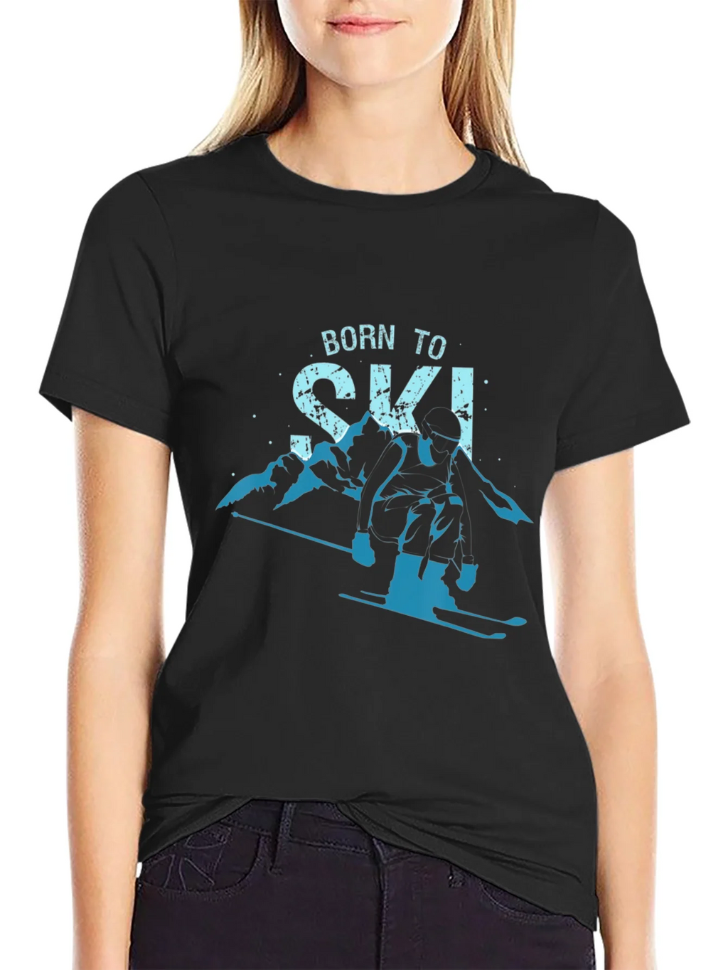 Born To Ski T-Shirt Mountain Graphic Tee product image 5