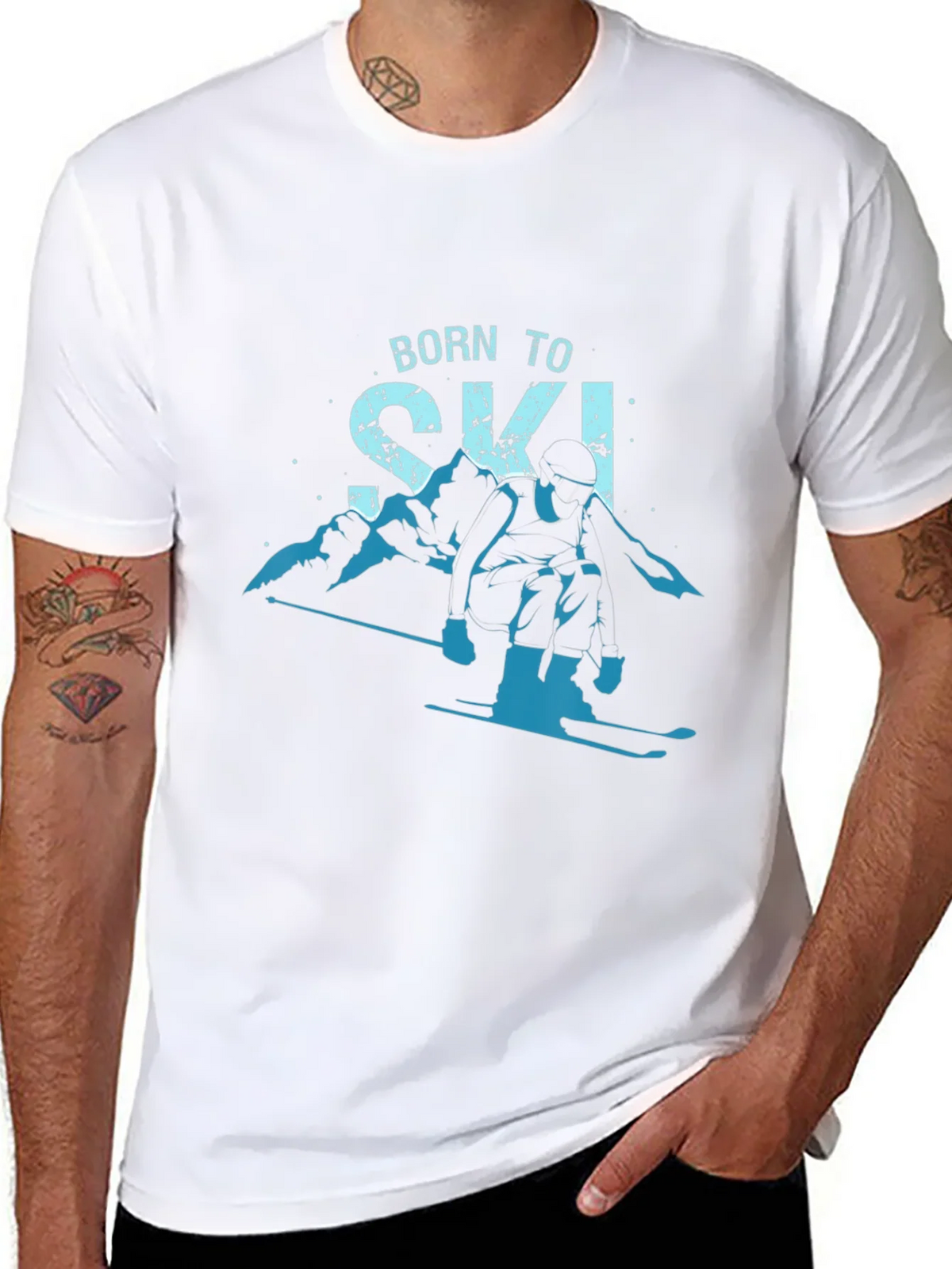 Born To Ski T-Shirt Mountain Graphic Tee product image 10