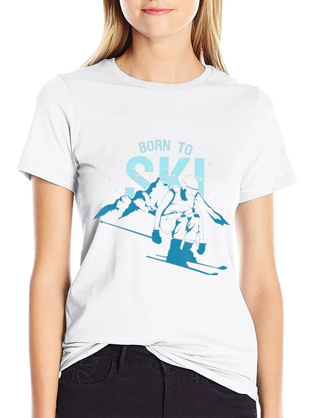 Born To Ski T-Shirt Mountain Graphic Tee product image 11
